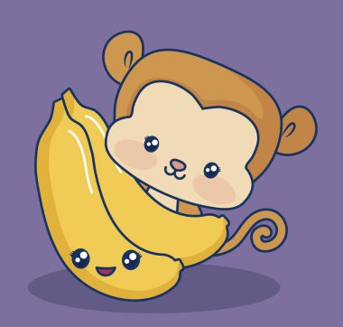 sevimli maymun ve muz