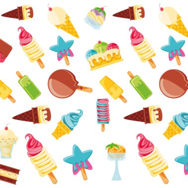 lezzetli dondurmalar desen arka plan