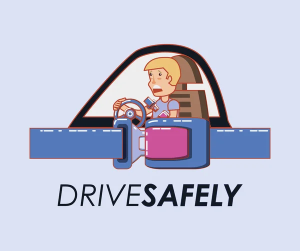 Conduisez en toute sécurité — Image vectorielle