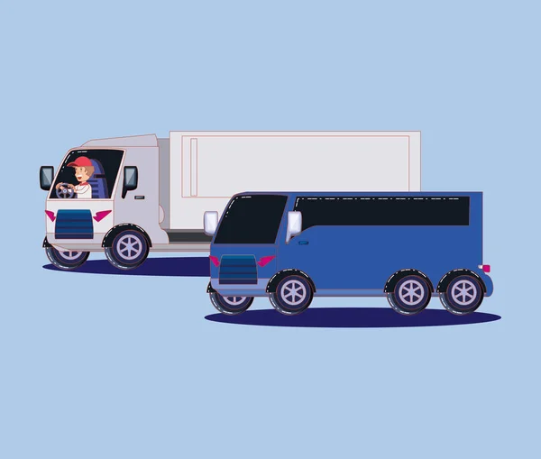 Σχεδιασμού φορτηγό φορτίου — Διανυσματικό Αρχείο