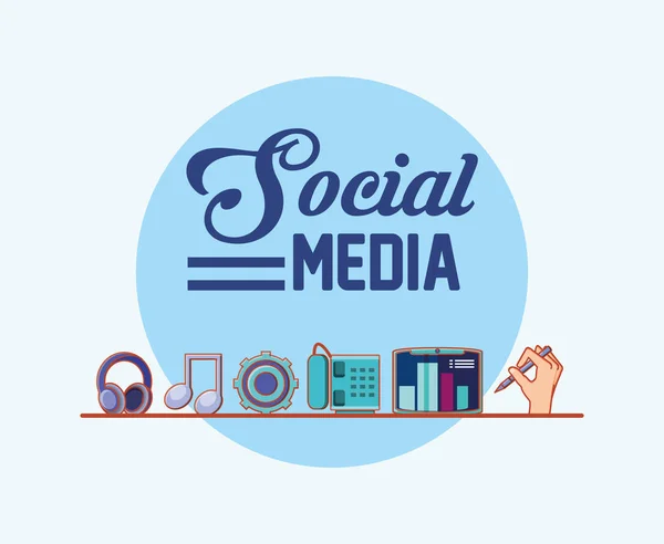Personer sociala medier — Stock vektor