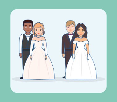 düğün kartı çiftler Grup