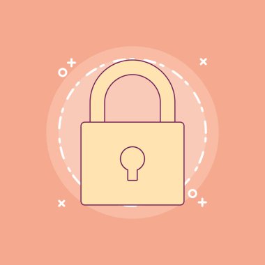 güvenli güvenli asma kilit simgesi