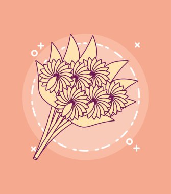 düğün kartı ile buket çiçek