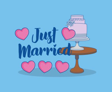 tatlı kek ile düğün kutlama kartı