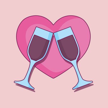 düğün kutlama kartı ile toasting gözlük