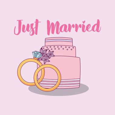 tatlı kek ile düğün kutlama kartı