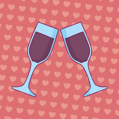 düğün kutlama kartı ile toasting gözlük