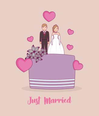 tatlı kek ile düğün kutlama kartı