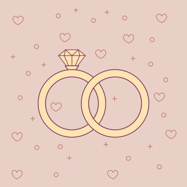 Yüzük nişan düğün kartı