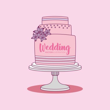 tatlı kek ile düğün kutlama kartı