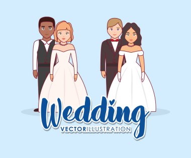 düğün kartı çiftler Grup