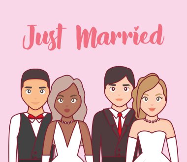 düğün kartı çiftler Grup