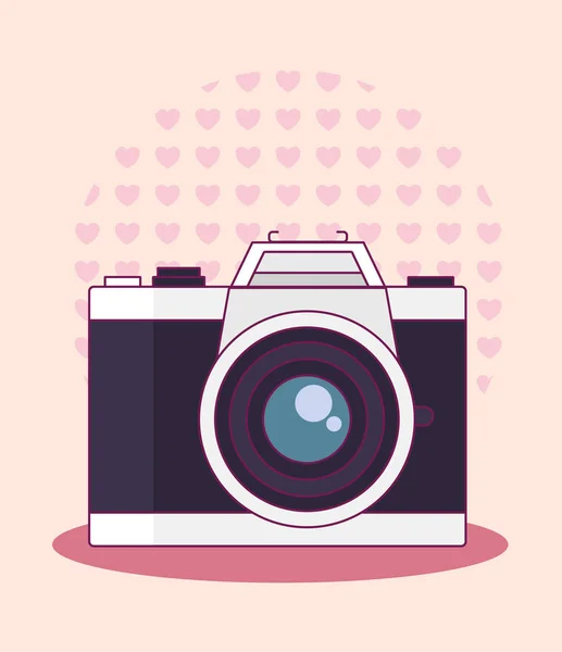 Cámara fotográfica aislado icono — Vector de stock