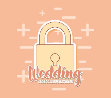 düğün kartı ile asma kilit