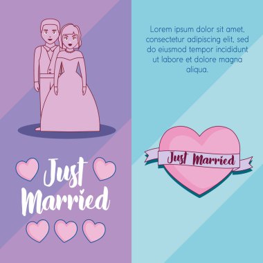 düğün kutlama kartı ile Icons set