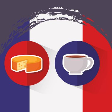 peynir ve kahve ile Fransa Kültür kartı