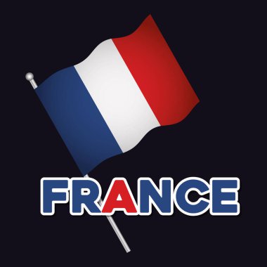 Fransa Kültür kartı bayrak ile