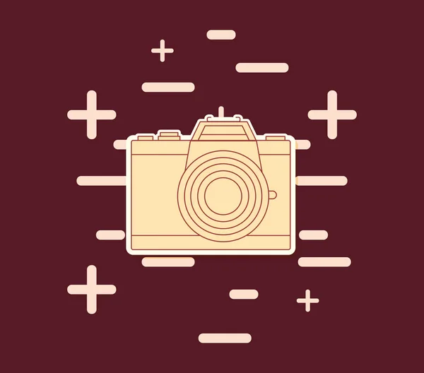 Φωτογραφικό απομονωμένες εικονίδιο κάμερας — Διανυσματικό Αρχείο