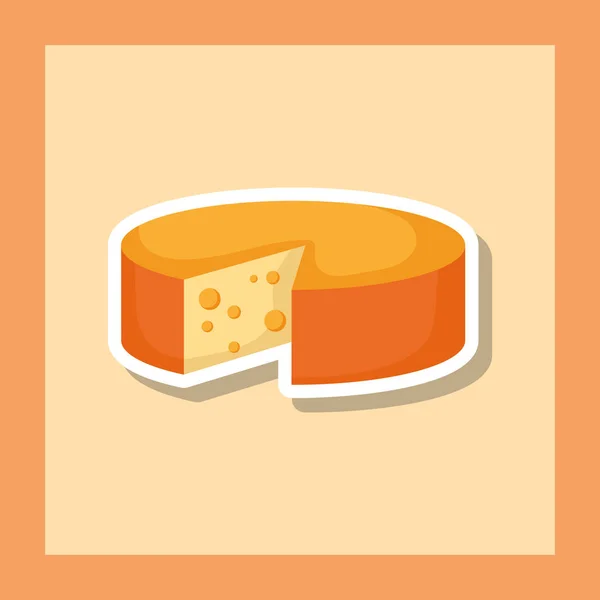 Μεμονωμένο εικονίδιο νόστιμο τυρί — Διανυσματικό Αρχείο