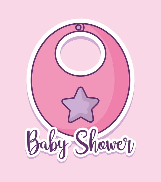 Baby sprcha karty s bib — Stockový vektor