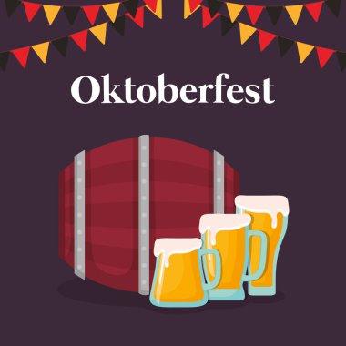 Oktoberfest bira kavanoz etiketle