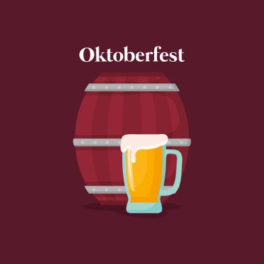 Oktoberfest etiket varil bira ile