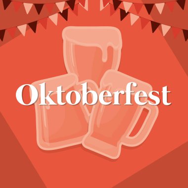 Oktoberfest bira kavanoz etiketle