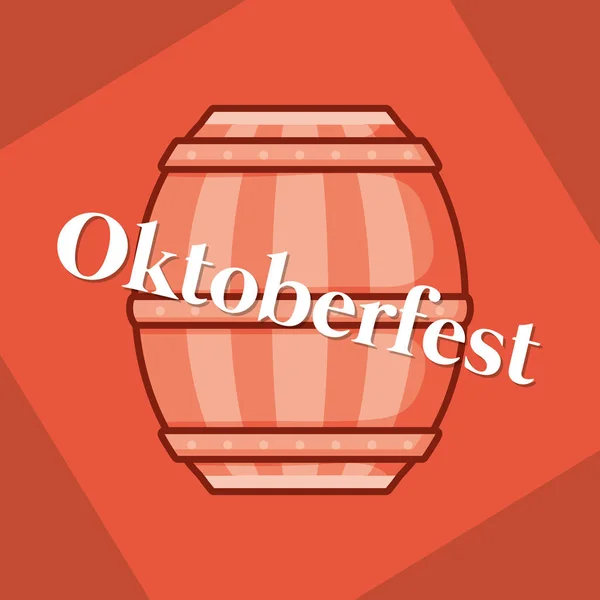 Ετικέτα βαρέλι μπύρας Oktoberfest — Διανυσματικό Αρχείο