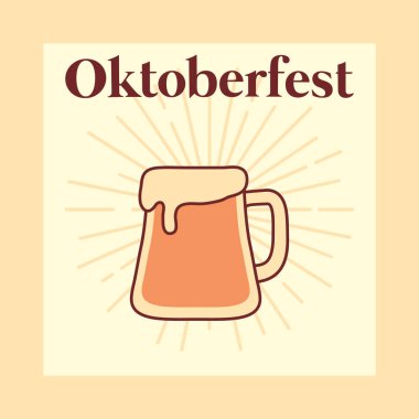 Oktoberfest bira kavanoz etiketle