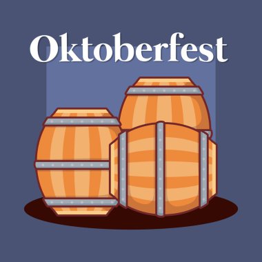Oktoberfest etiket varil bira ile