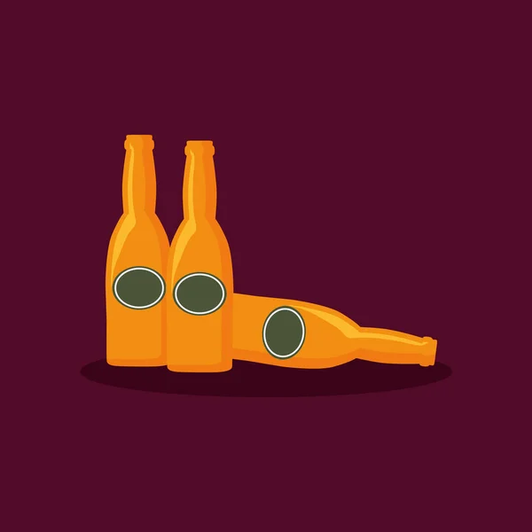 Cerveza botella bebida icono — Vector de stock