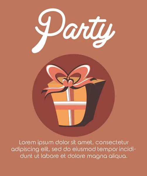 Party and gift box design — Stock Vector