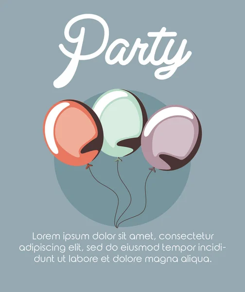 Party concept design — Stock Vector
