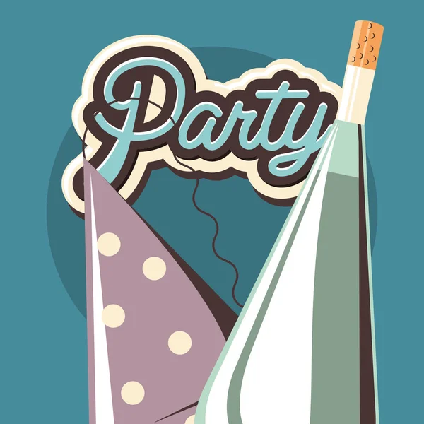 Party klobouk designu — Stockový vektor