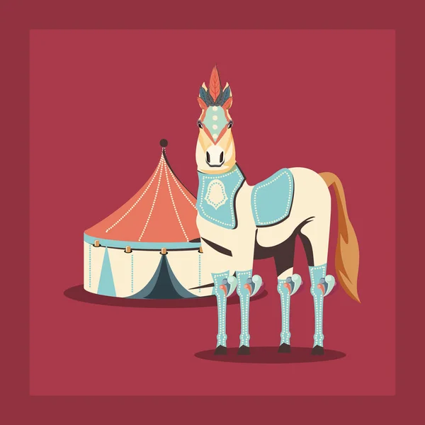 Карнавальный цирк и ретро-палатка — стоковый вектор