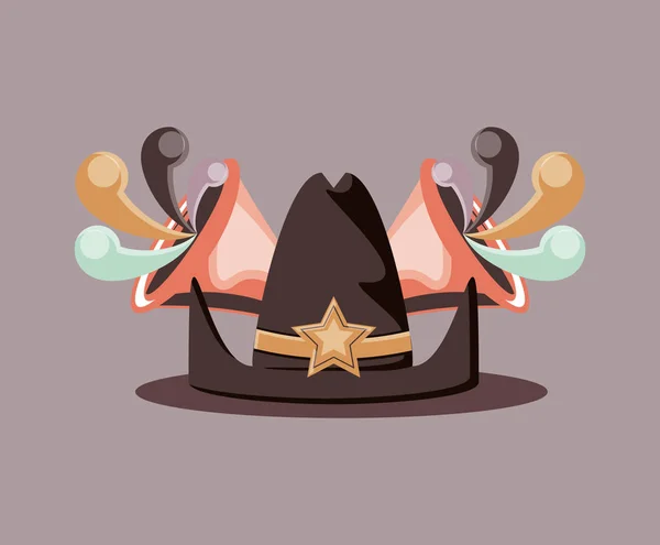 Дизайн шляпы шерриффа — стоковый вектор