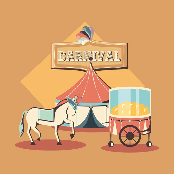 Conception de cirque de carnaval — Image vectorielle