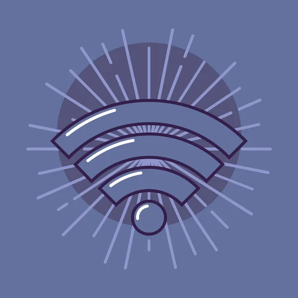 Tecnologia di segnale internet wifi innovazione online — Vettoriale Stock