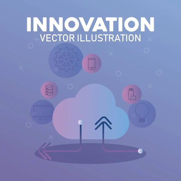 Innovation und Technologiedesign — Stockvektor