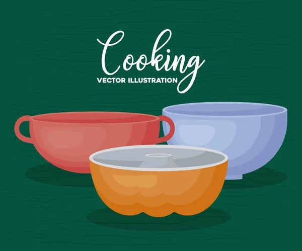 Diseño de utensilios de cocina — Vector de stock