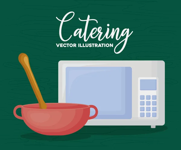 Catering e cucina di design — Vettoriale Stock