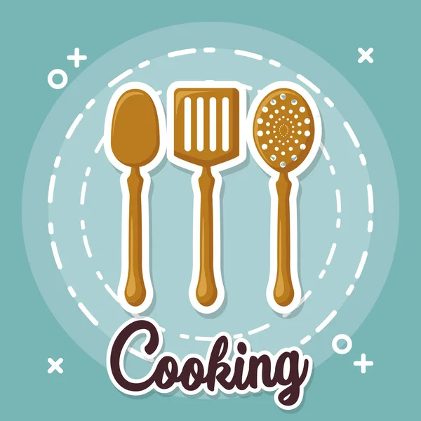 Diseño de utensilios de cocina — Vector de stock