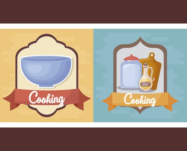 Diseño de utensilios de cocina — Vector de stock