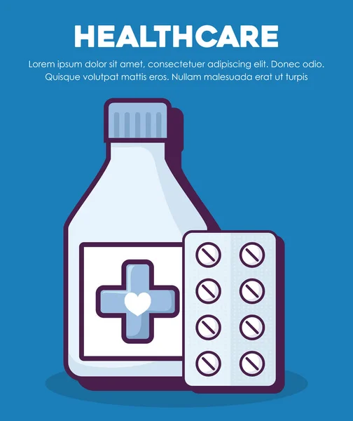 Diseño infográfico sanitario — Vector de stock