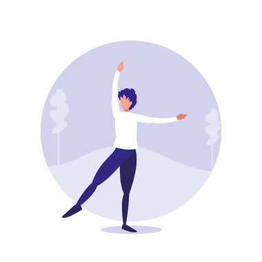 manzara biçiminde uzanan pratik adam