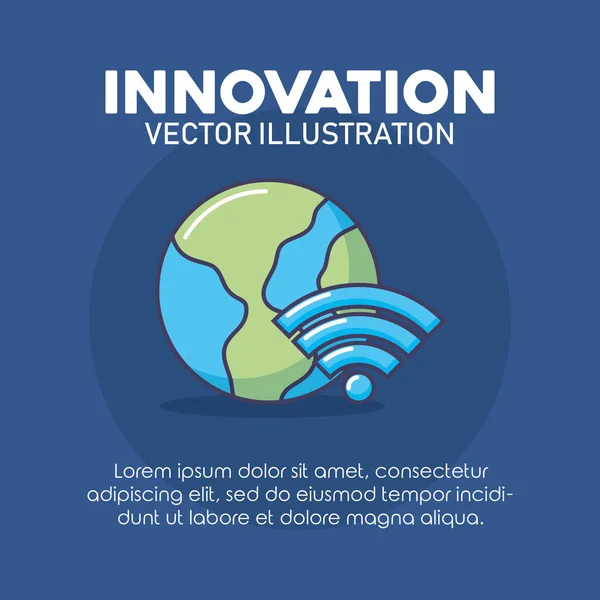 Innovación tecnología imagen — Vector de stock