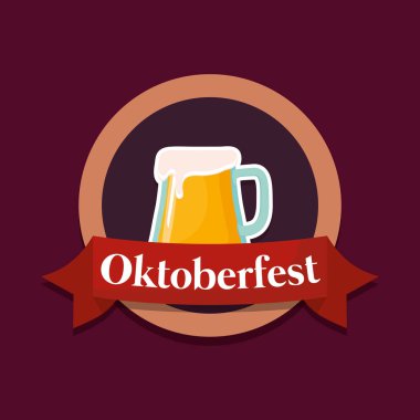 Oktoberfest bira kavanoz etiketle