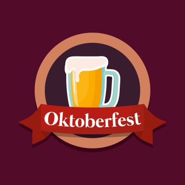 Oktoberfest bira kavanoz etiketle
