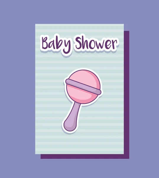 Baby shower card con maracas — Vettoriale Stock